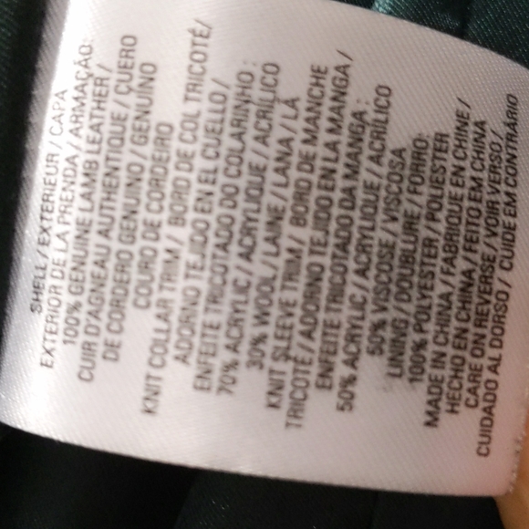 Elie tahari leather jacket /coat sz m - Picture 13 of 14